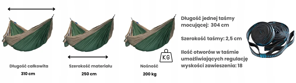 Hamakas Potenza, pilkas/raudonas