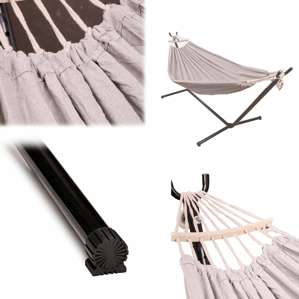 Hamakas su rėmeliu Sodo metalinis rėmas 247cm skandinaviškas LOFTAS DOVANA