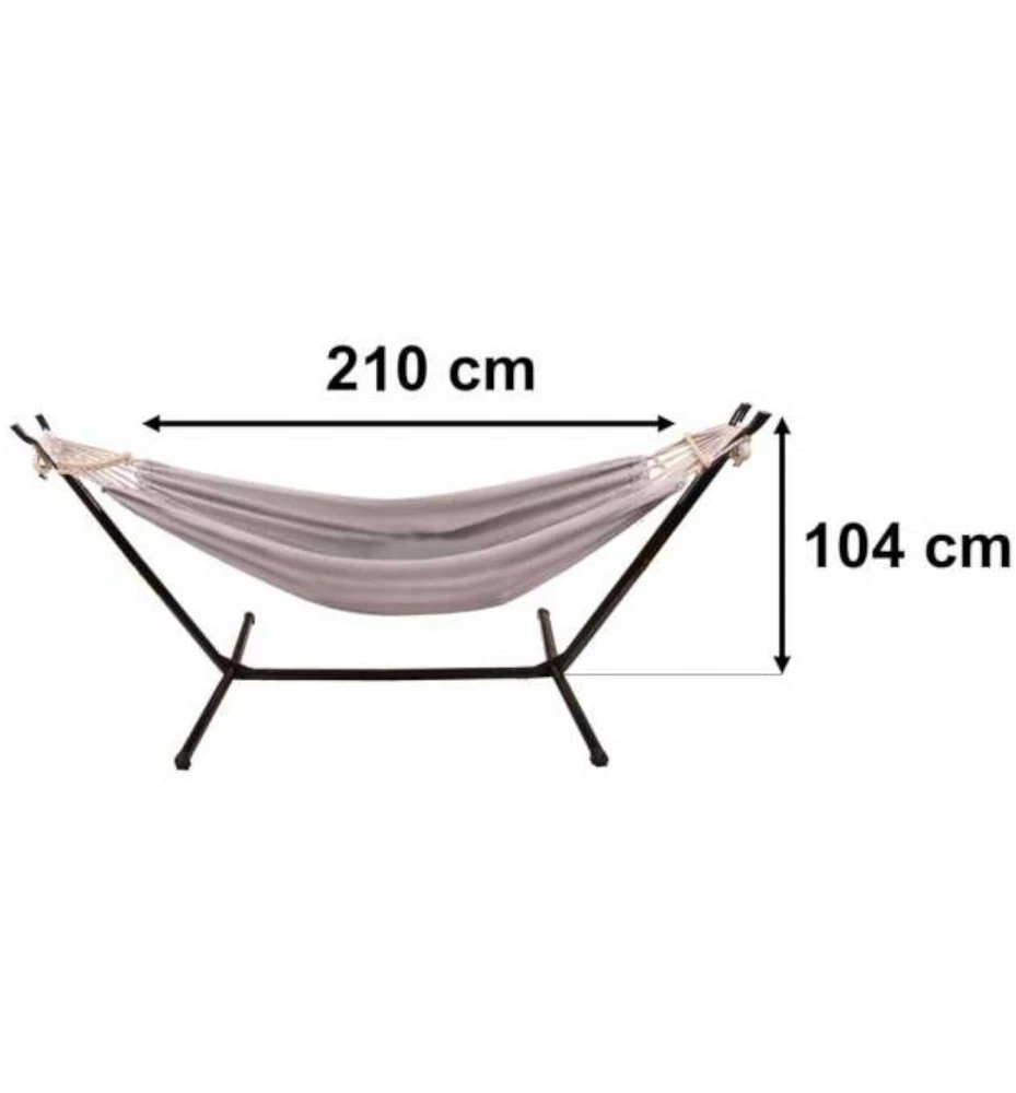Hamakas su rėmeliu Sodo metalinis rėmas 247cm skandinaviškas LOFTAS DOVANA