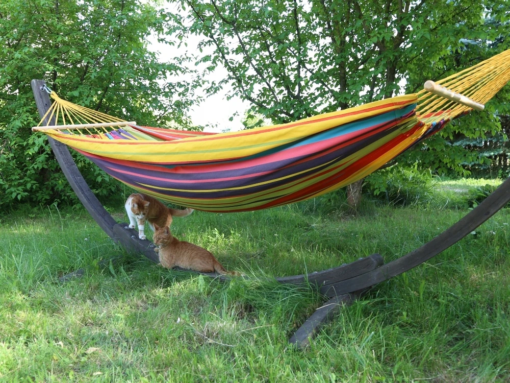Hamakas su skersiniu Koala Hs medvilnė 128x340cm 120 kg