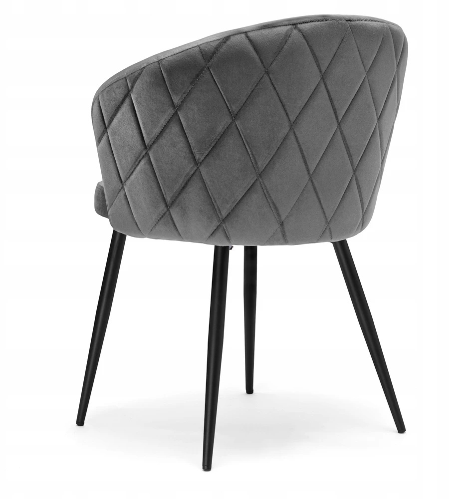 Gockowiak HAMPTON VELVET GRAPHITE KĖDĖ VALGOMUI, ELEGANTI PAVASARUI