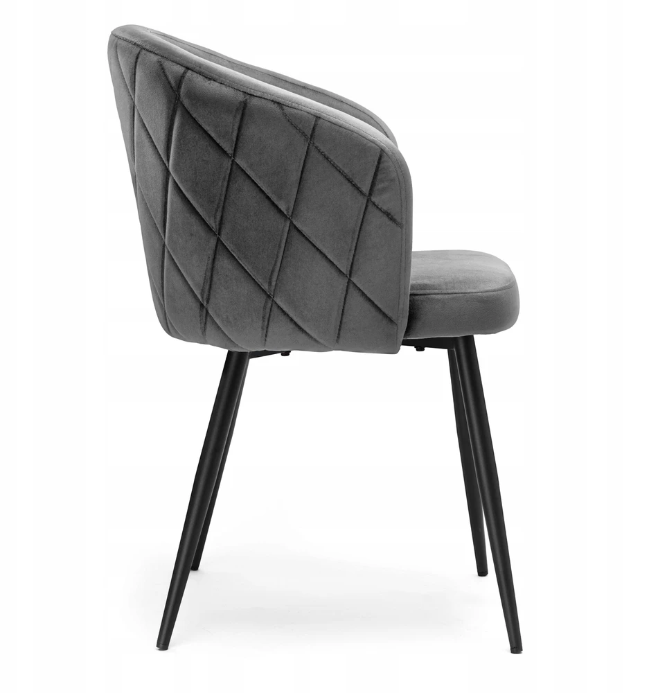 Gockowiak HAMPTON VELVET GRAPHITE KĖDĖ VALGOMUI, ELEGANTI PAVASARUI