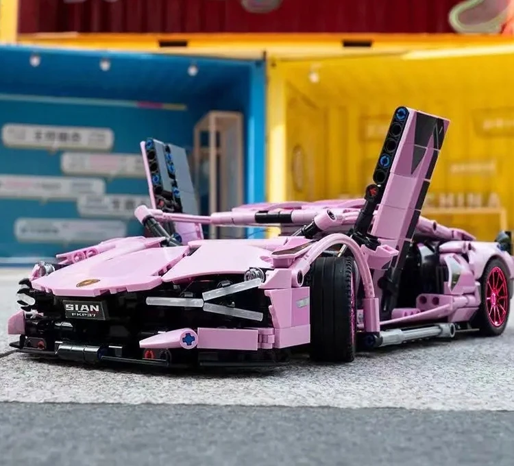 Handloteka TECHNINIS BLOKŲ RINKINYS SPORTINIS AUTOMOBILIS LAMBO 1280 SURINKIMO BLOKAI