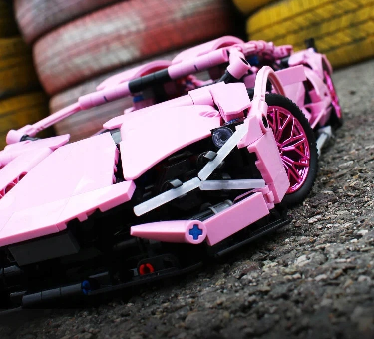 Handloteka TECHNINIS BLOKŲ RINKINYS SPORTINIS AUTOMOBILIS LAMBO 1280 SURINKIMO BLOKAI