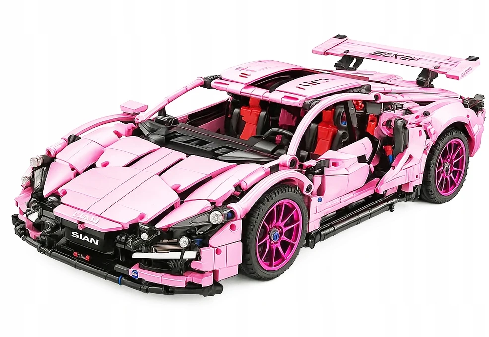 Handloteka TECHNINIS BLOKŲ RINKINYS SPORTINIS AUTOMOBILIS LAMBO 1280 SURINKIMO BLOKAI