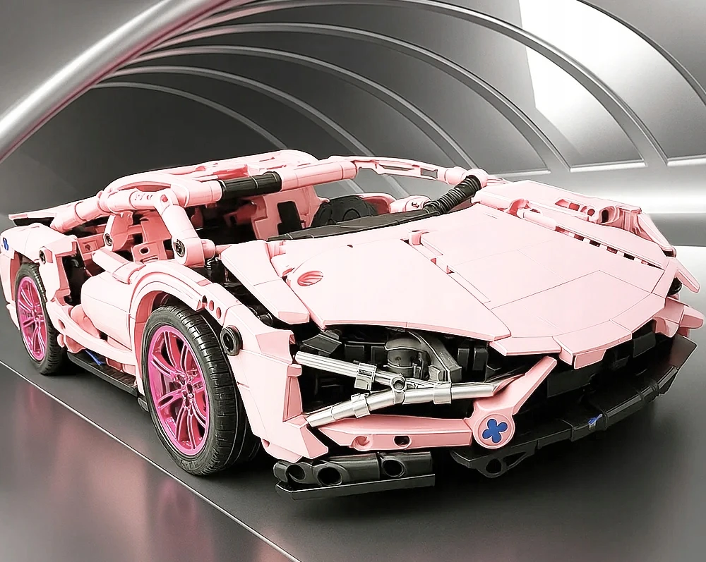 Handloteka TECHNINIS BLOKŲ RINKINYS SPORTINIS AUTOMOBILIS LAMBO 1280 SURINKIMO BLOKAI