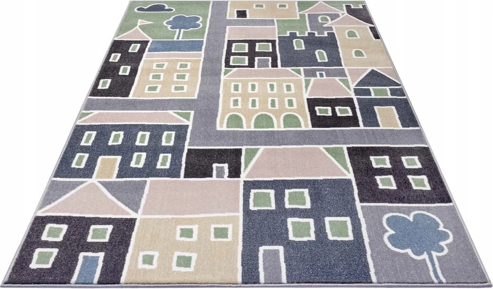 Hanse Home vaikiškas kilimas Lovely City, įvairių spalvų, 80x150 cm