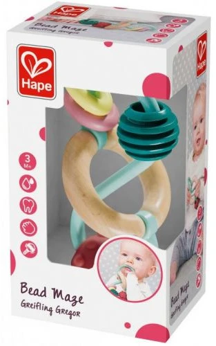 HAPE žaislas-kramtukas Karoliukų labirintas, E8501B