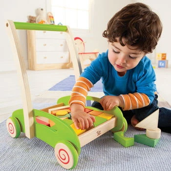 HAPE žaislinis vežimėlis su kaladėlėmis, E0371