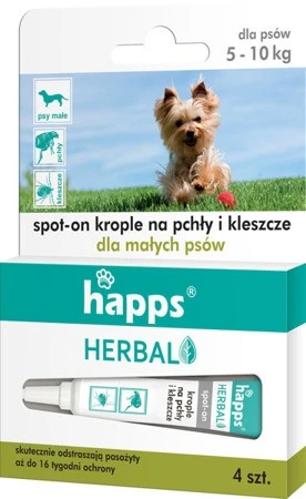 Bros HAPPS lašai nuo blusų ir erkių šunims (5–10 kg)