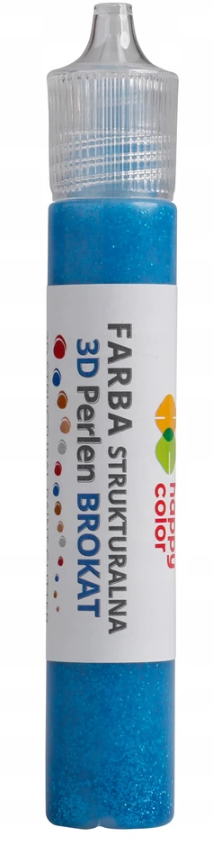 Happy Color 3d akriliniai dažai su blizgučiais, 32ml, mėlyni
