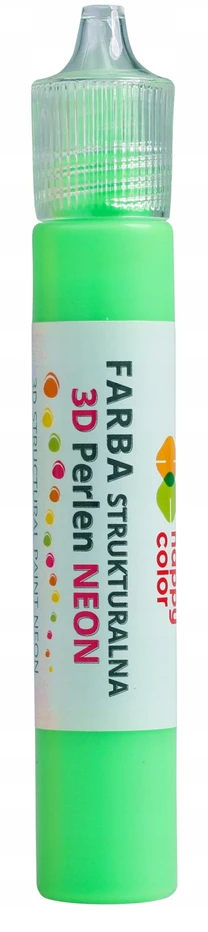 Happy Color 3d struktūriniai dažai 32ml, neoninė žalia