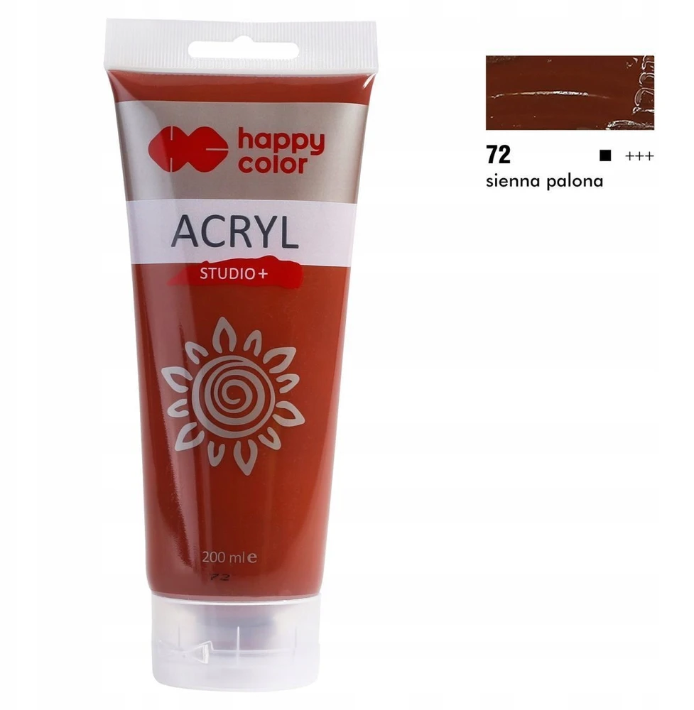 Happy Color akriliniai dažai, 200 ml, degintas sėnos rudas