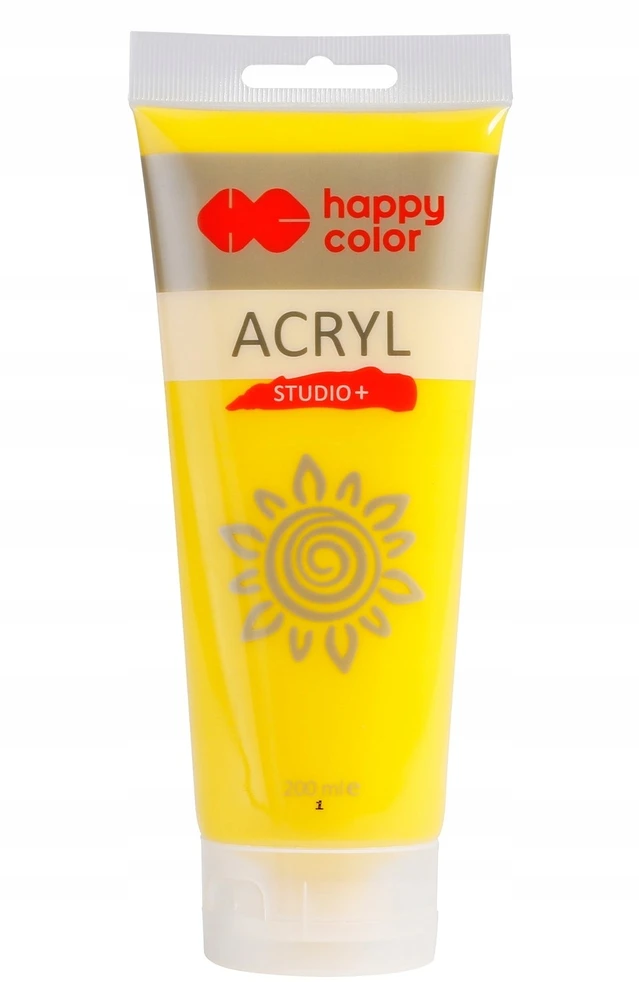 Happy Color akriliniai dažai, 200 ml, kadmio geltonumo