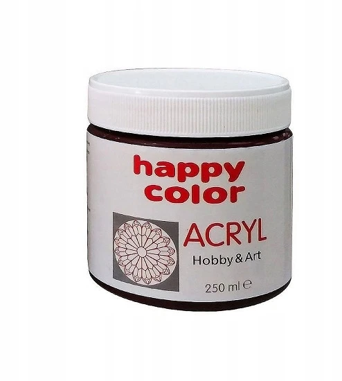 Happy Color Akriliniai Dažai 250 ml - Tamsiai Ruda