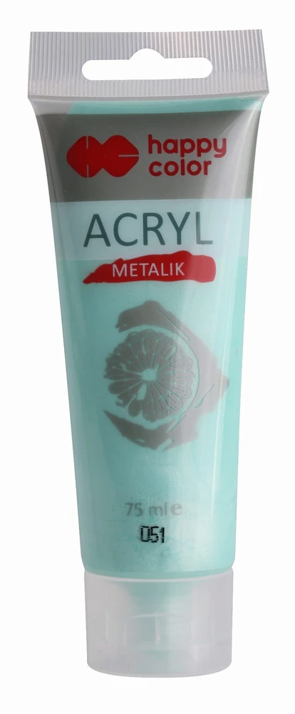 Happy Color Akriliniai dažai 75 ml, perlo žalias mėtų atspalvis
