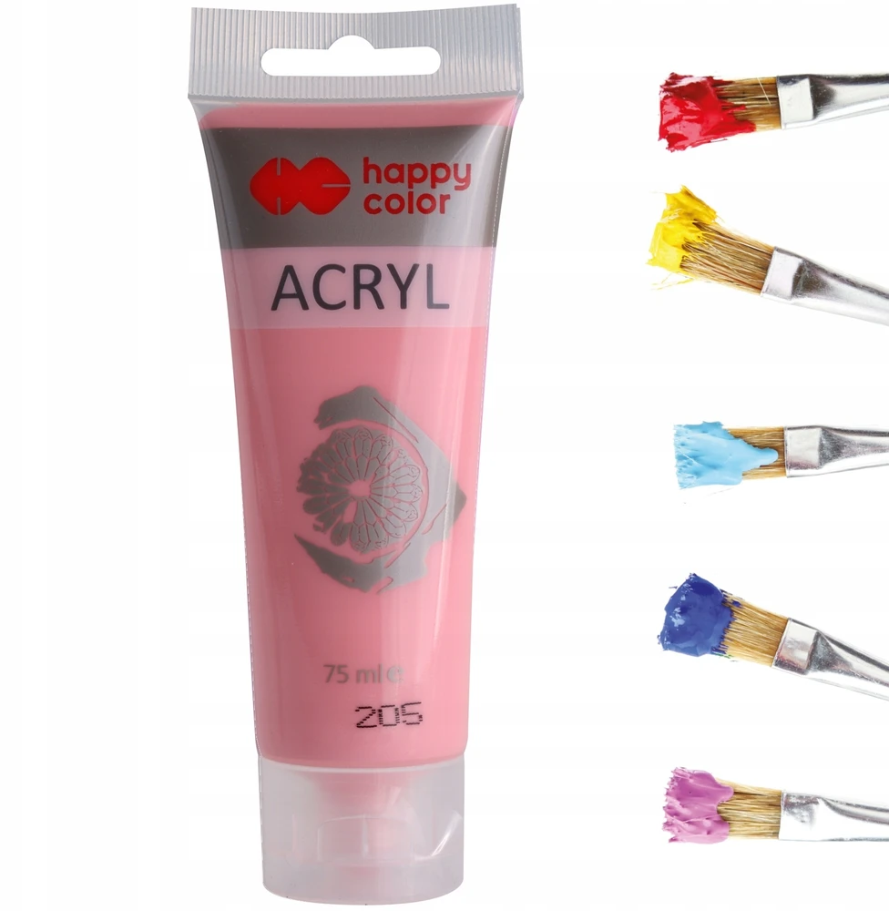 Happy Color akriliniai dažai, 75ml, pudrinė rožinė