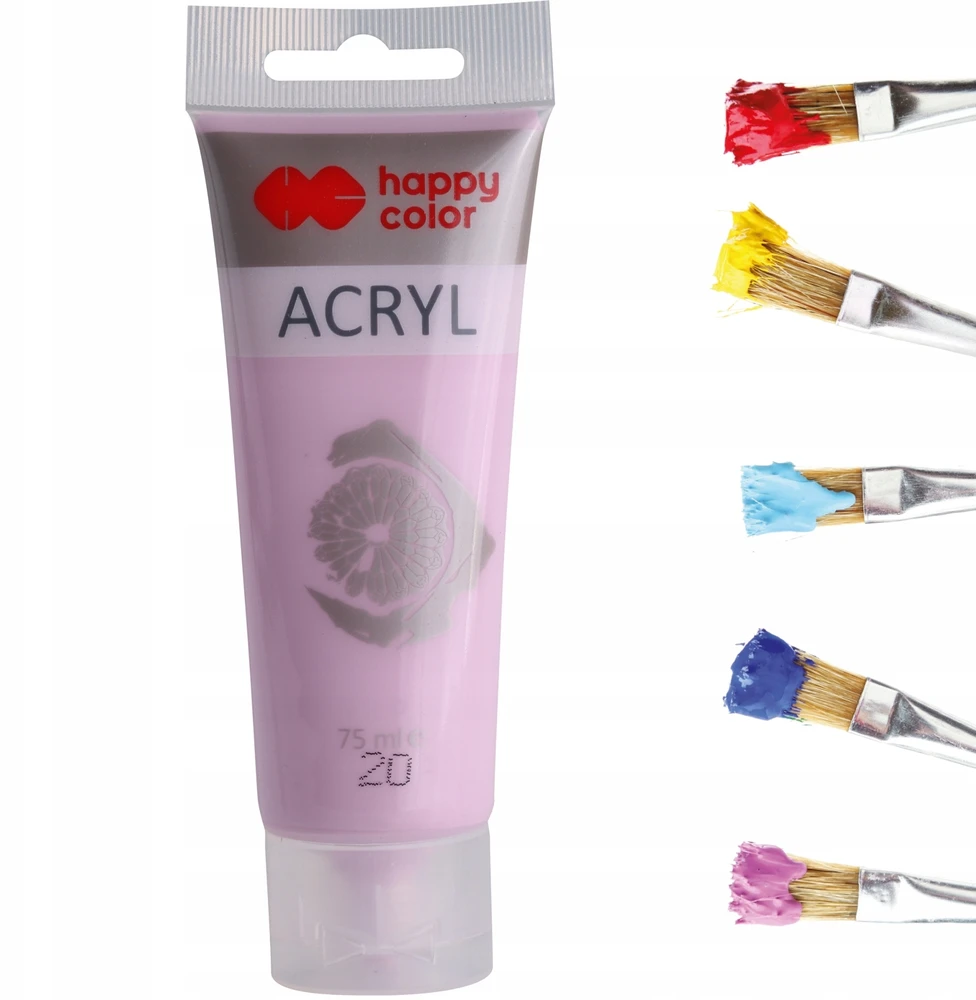 Happy Color akriliniai dažai 75ml, šviesiai rožiniai