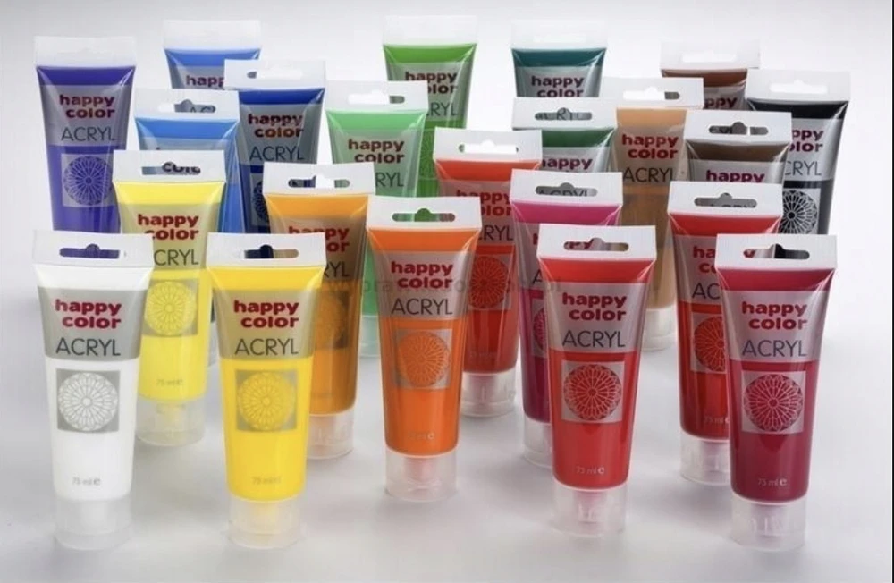 Happy Color Akriliniai Dažai 75ml Tamsiai Pilkai Žalsvi