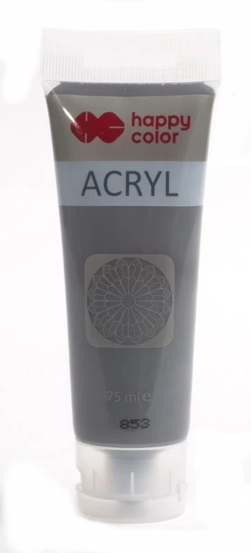 Happy Color Akriliniai dažai 75ml, tamsiai pilki su mėlynu atspalviu