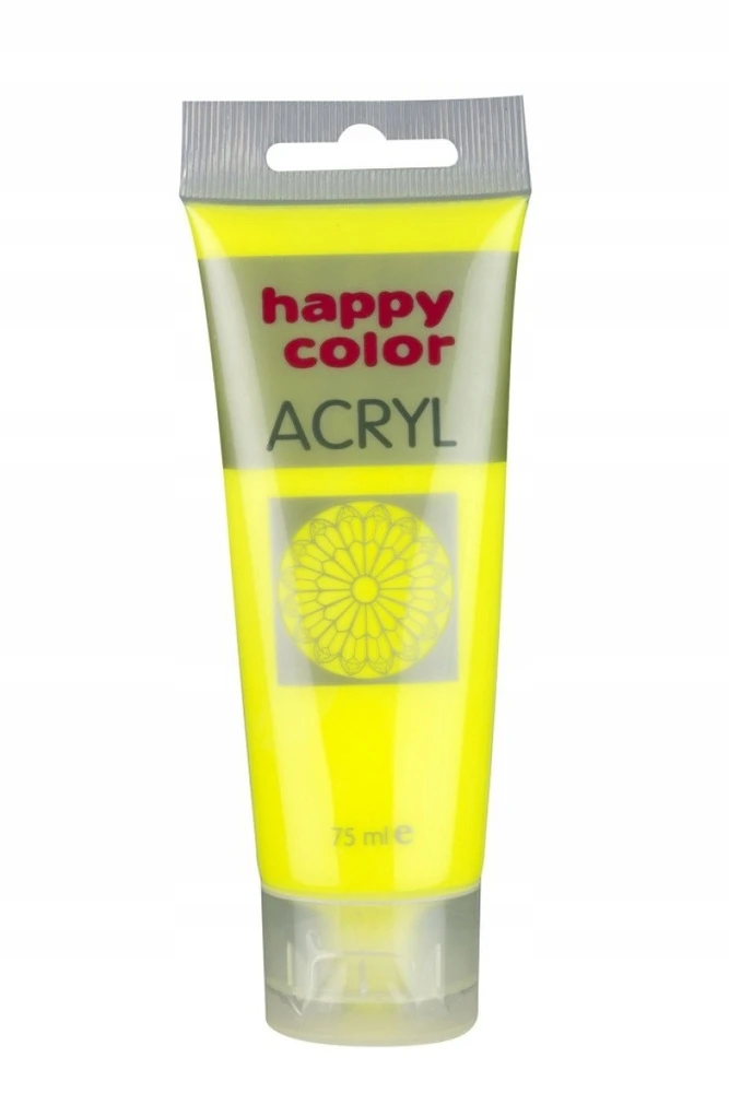 Happy Color Akriliniai Dažai Geltoni Fluorescenciniai 75ml