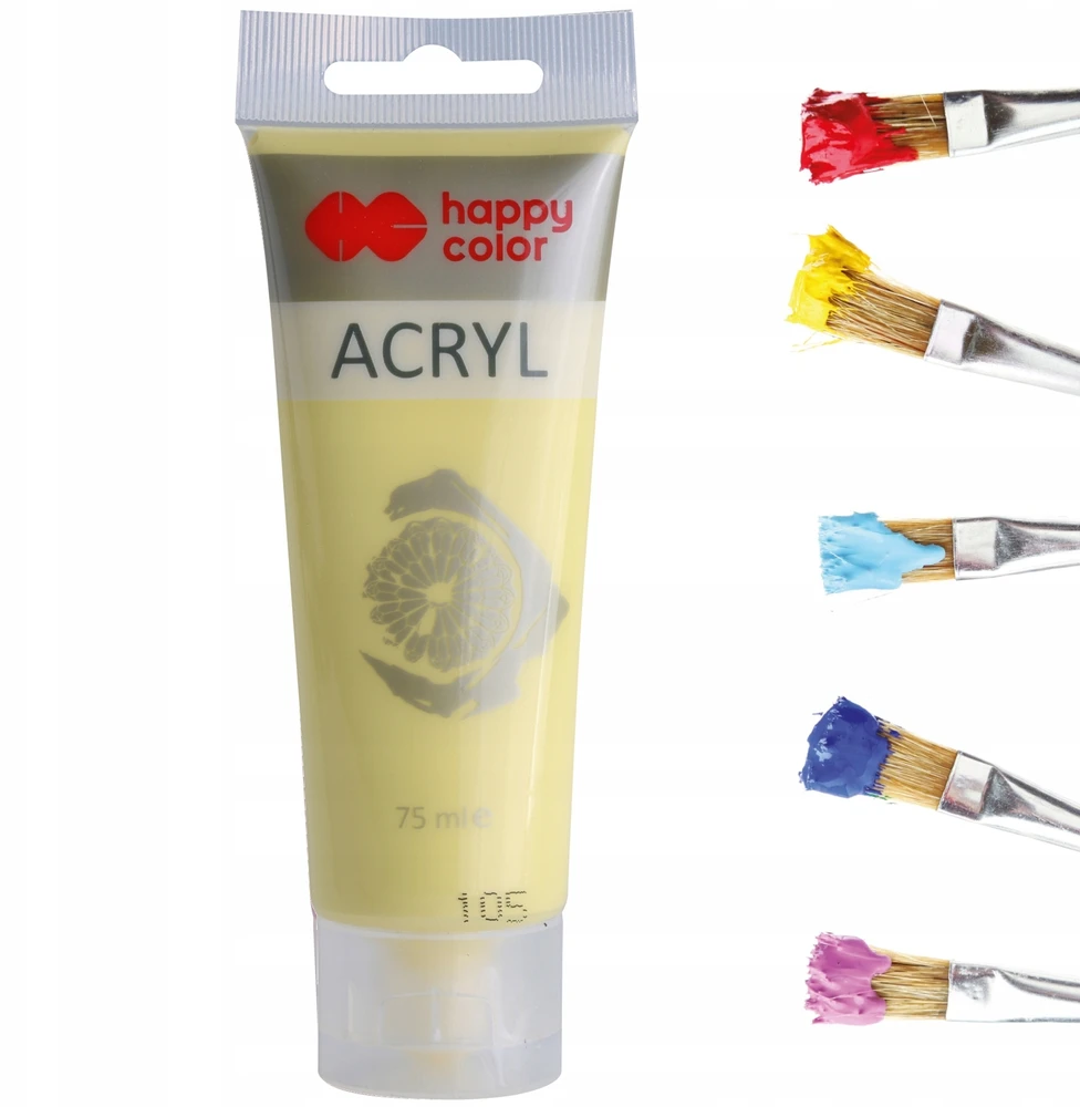 Happy Color FARBA AKRYLOWA 75 ml Geltonas PASTELOWY 105