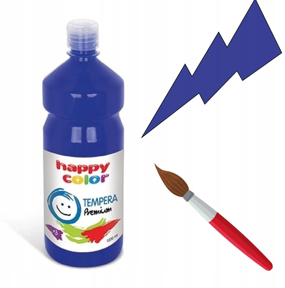 Happy Color Premium Tūrio Dažai, 1000 ml, Tamsiai Mėlyni