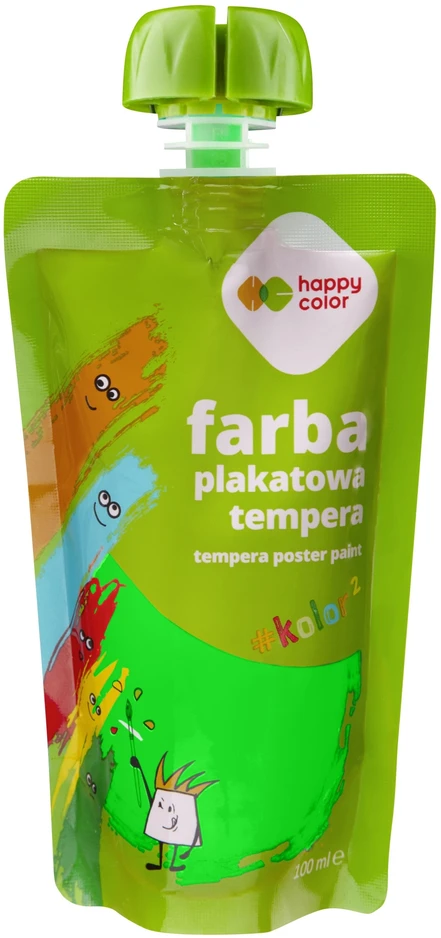 Happy Color temperiniai dažai, 100 ml, neoninė žalia