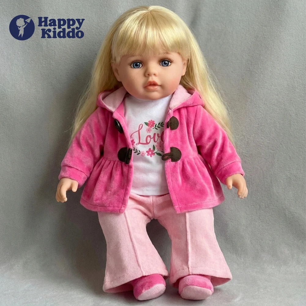 Happy Kiddo Gyva lėlė, didelė, 56 cm, minkšta, interaktyvi, kalba, dainuoja, moko 2 kalbų