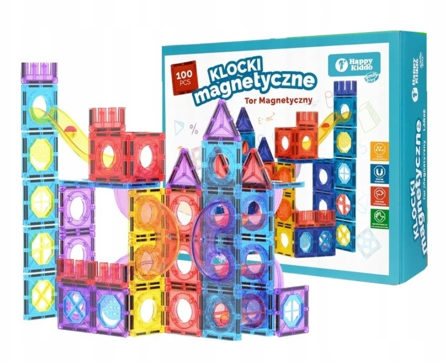 HAPPY KIDDO MAGNETIC BOCKS 100 vienetų 3D statybinis rinkinys +3 metai 5304