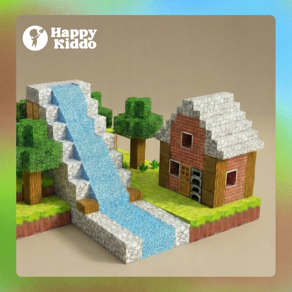 Happy Kiddo Magnetic Bricks Cubes Pixels blokuoja 120 3D plytų stiprių magnetų! 3+