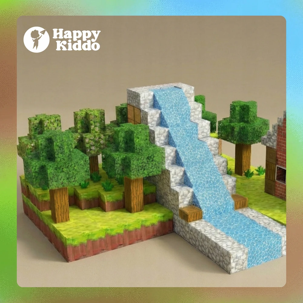 Happy Kiddo Magnetic Bricks Cubes Pixels blokuoja 120 3D plytų stiprių magnetų! 3+