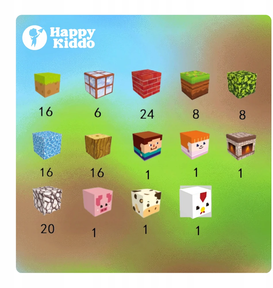 Happy Kiddo Magnetic Bricks Cubes Pixels blokuoja 120 3D plytų stiprių magnetų! 3+
