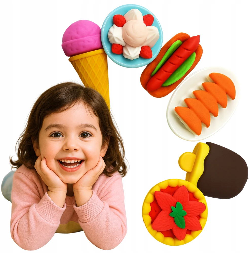 Happy Kiddo Tešla, plastilinas, žaidimų tešla, didelis 10 spalvų rinkinys, juslinės pramogos