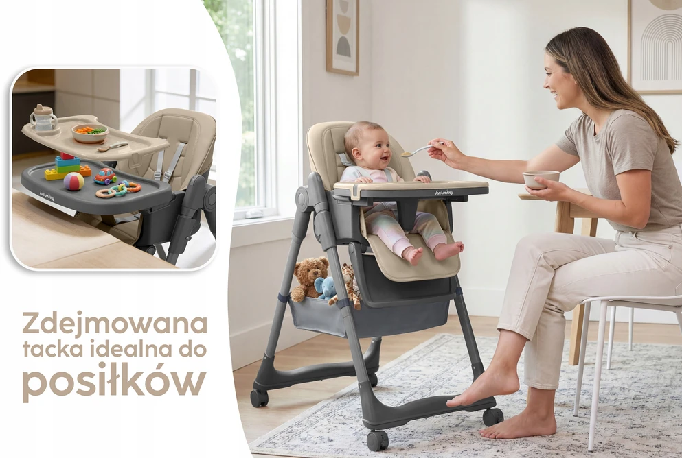 Harmony DIDELIS SULANKSTAMAS MĖTINIMO KĖDĖS 5IN1 SU NULEIDIMO FUNKCIJA BEMŽOS