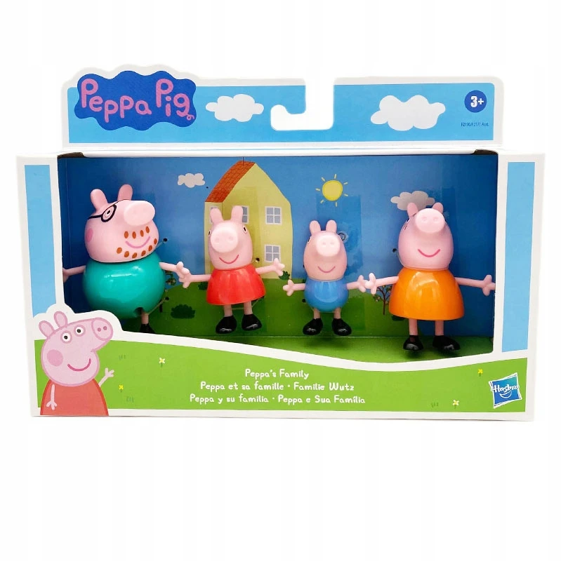 Hasbro 4 figūrėlių rinkinys PEPPA, Peppa šeima F2190