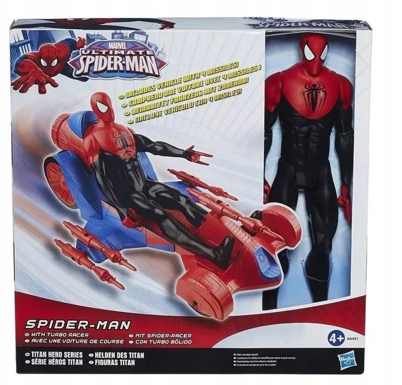 Hasbro Figūrėlė su priedais Spiderman (Žmogus voras) Titan Heroes Turbo Racer Car