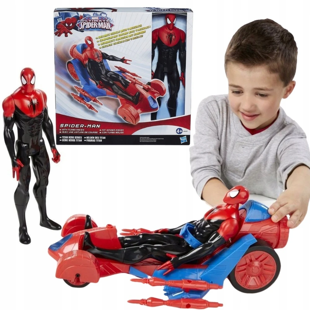 Hasbro Figūrėlė su priedais Spiderman (Žmogus voras) Titan Heroes Turbo Racer Car