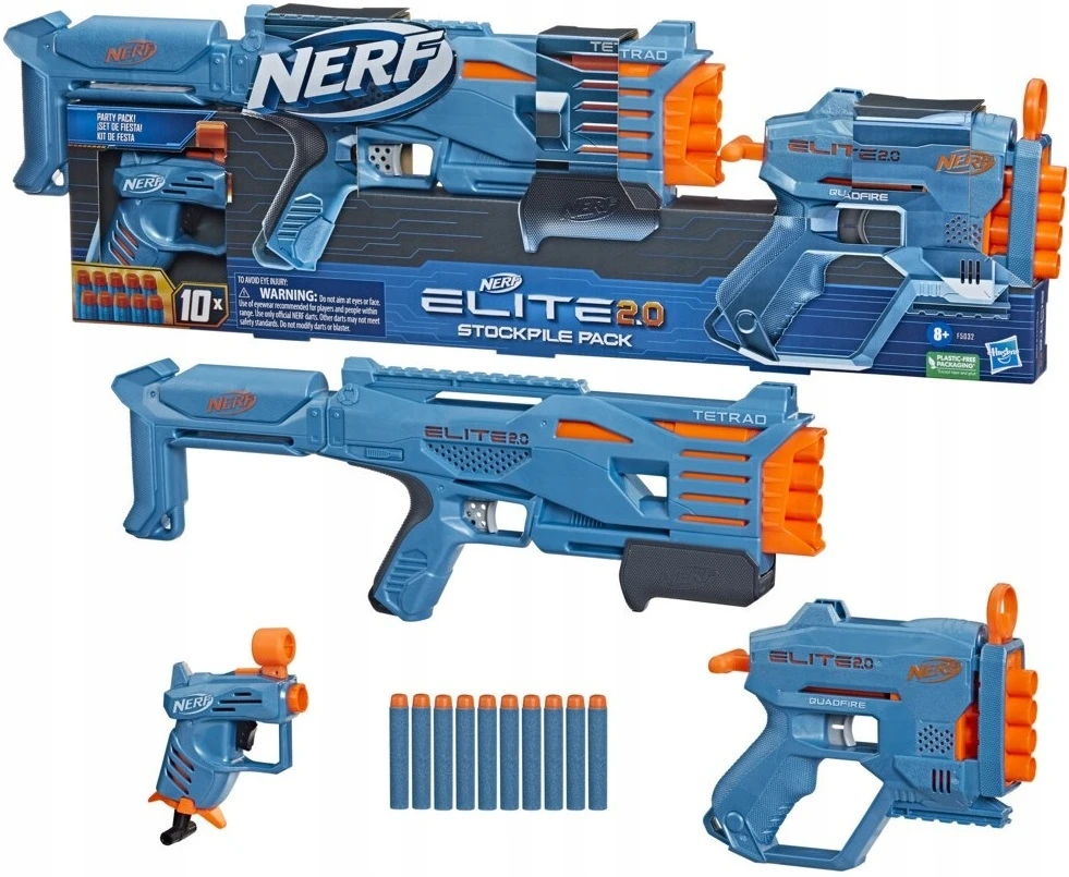 Hasbro Ginklas Nerf Elite 2.0 + strėlės, 10 vnt.