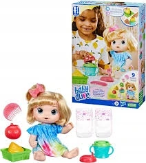 Hasbro Kūdikis gyvas, lėlių rinkinys vaisinių gėrimų, obuolių, dirbtinis citrusinių vaisių spaustuvas, geria ir šlapina savo sauskelnes, nuo 3 metų, šviesūs plaukai