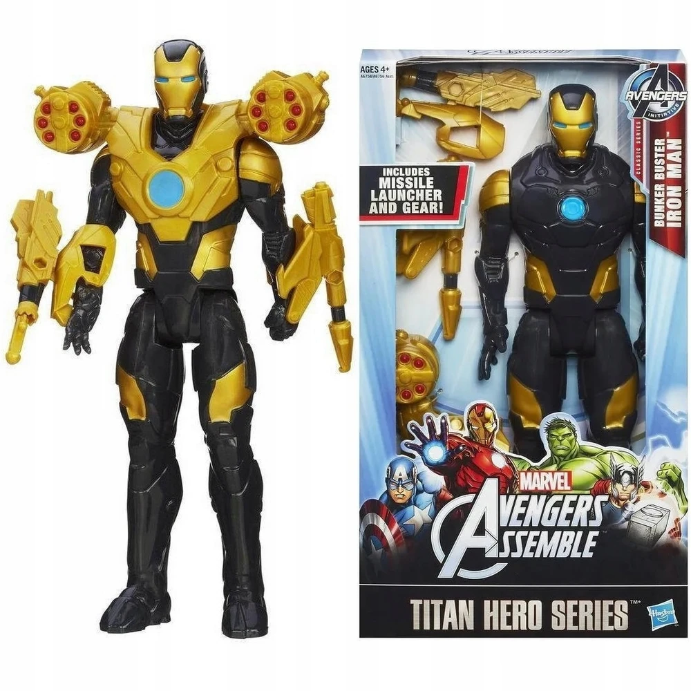 HASBRO LARGE FIGURE IRON MAN BUSTER + SHOOTING LAUNCHER TITAN HERO serija