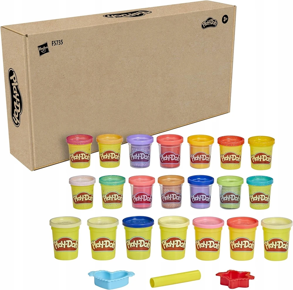 Hasbro Glitter Play-Doh 21 Colors + FeMki ZA5120