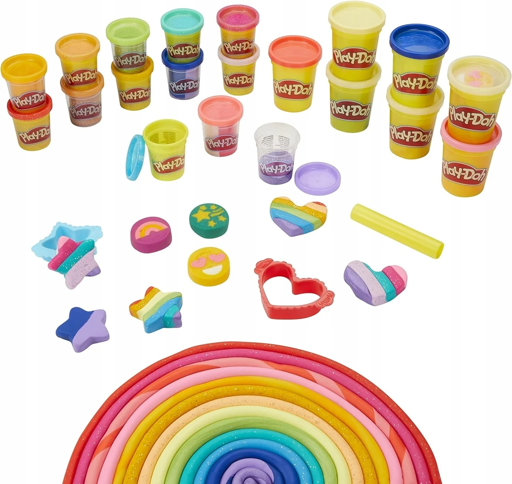 Hasbro Glitter Play-Doh 21 Colors + FeMki ZA5120