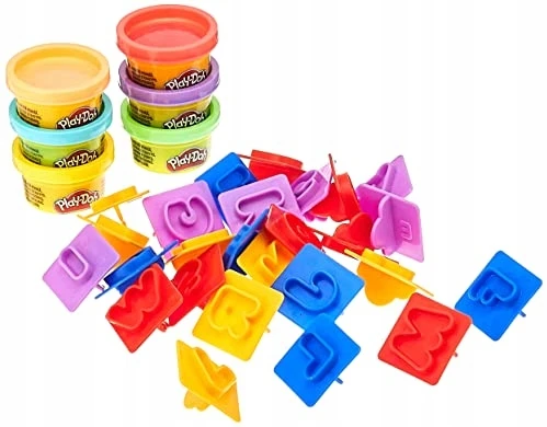 Hasbro PLAY DOH CASTRY GEOMETRIC FIGURES 6 VAMZDŽIŲ DOVANA DIDELIAM VAIKAMS