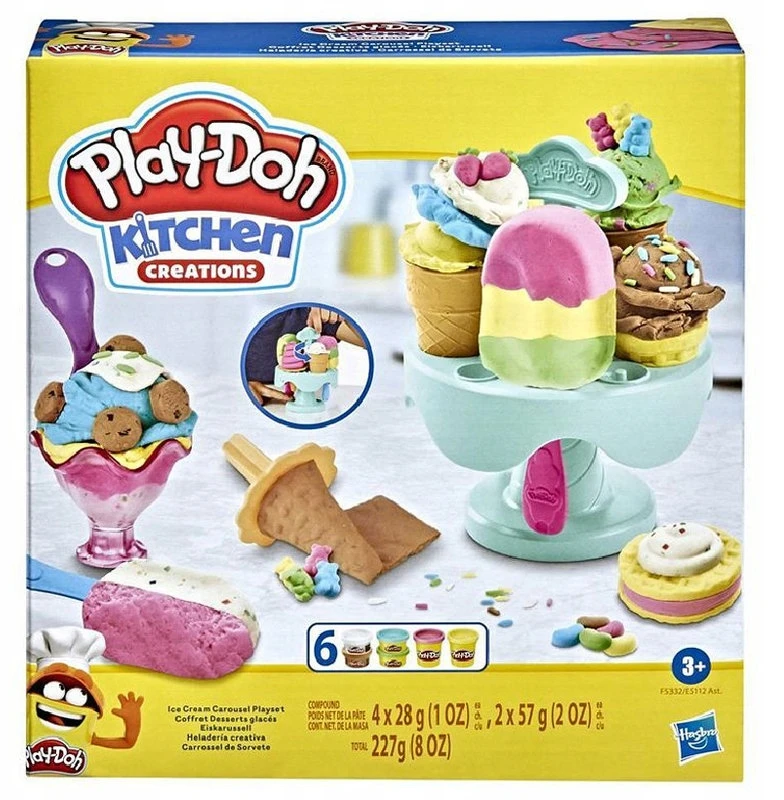 Hasbro PLAY-DOH CASTRY RINKINYS LEDAI LEDAI PLAY PASTE VAMZTELIŲ PRIEDAI