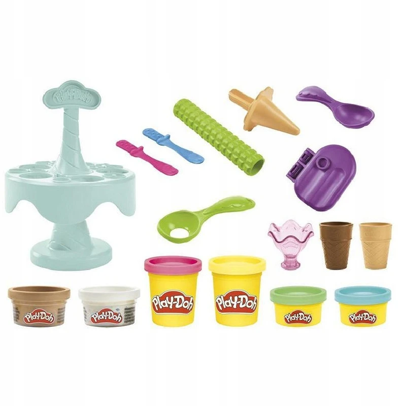Hasbro PLAY-DOH CASTRY RINKINYS LEDAI LEDAI PLAY PASTE VAMZTELIŲ PRIEDAI