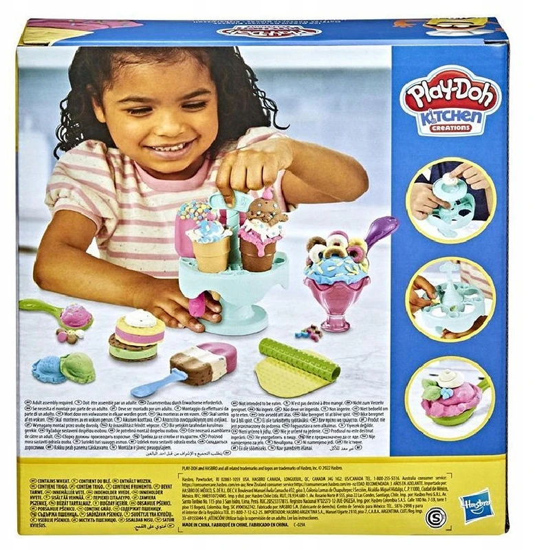 Hasbro PLAY-DOH CASTRY RINKINYS LEDAI LEDAI PLAY PASTE VAMZTELIŲ PRIEDAI
