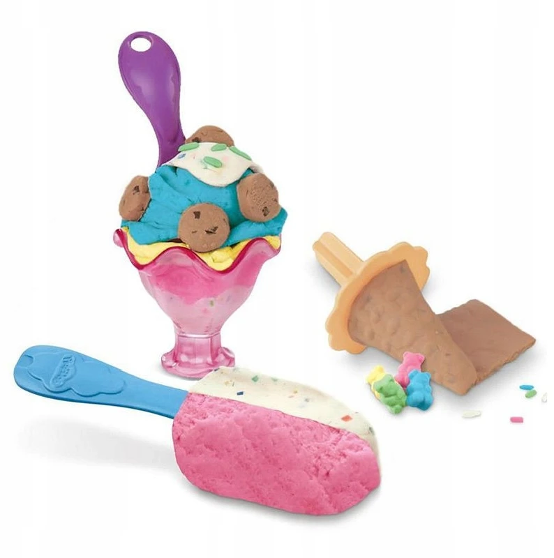 Hasbro PLAY-DOH CASTRY RINKINYS LEDAI LEDAI PLAY PASTE VAMZTELIŲ PRIEDAI
