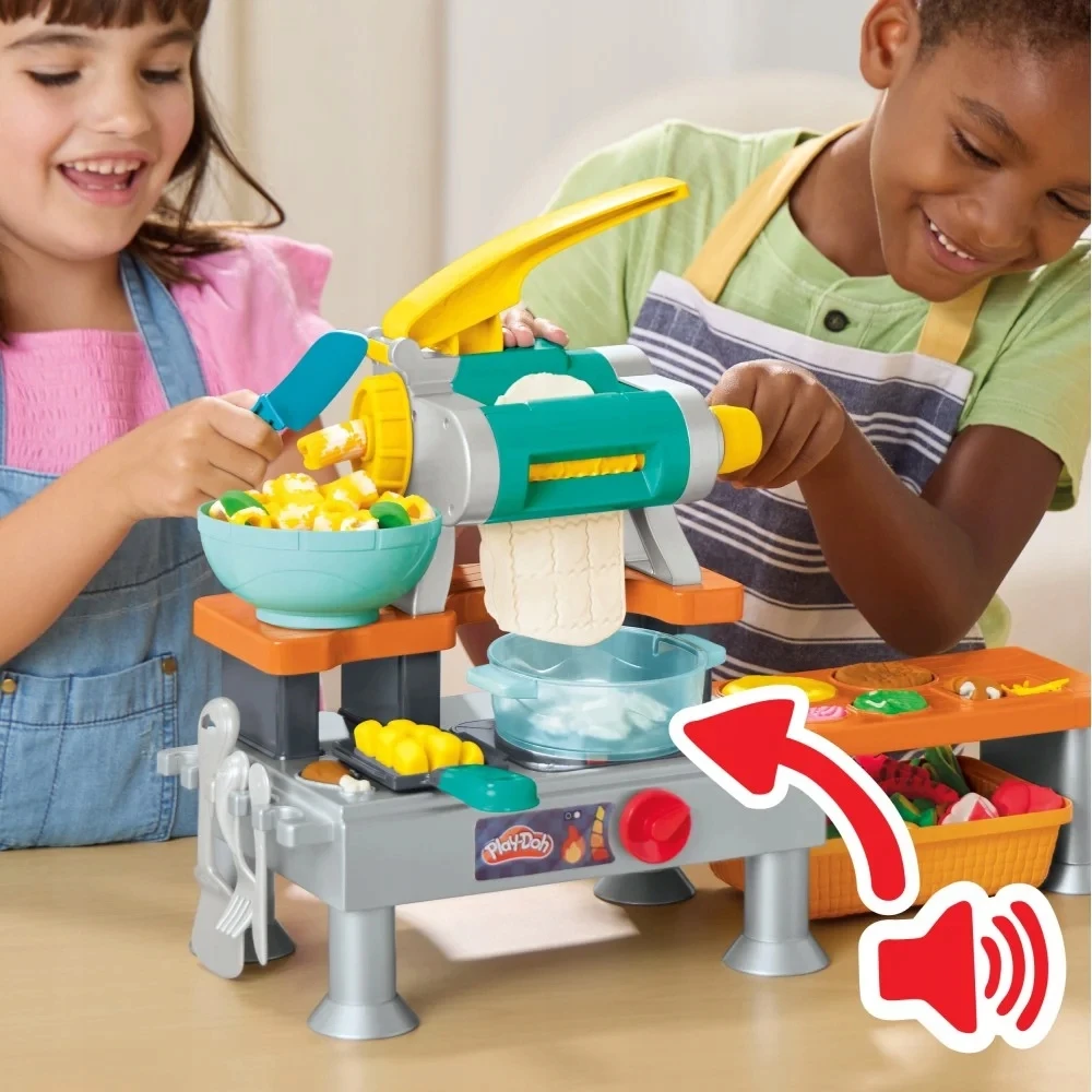 Kūrybinis plastilino rinkinys Play-Doh „Super virtuvė“, su garsais ir virtuvės priedais