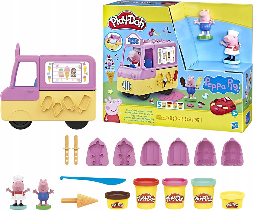 Hasbro Play-Doh Dough Peppa Pig ledų sunkvežimis F3597